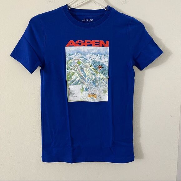 J. Crew Aspen Broken in Jersey T-Shirt in Regal Blue XXS NWT - Picture 2 of 10